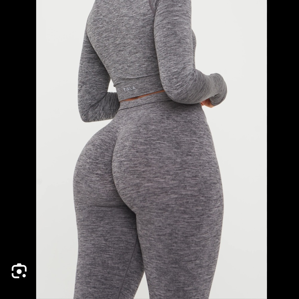 TALA scrunch bottom leggings in gray marl size s